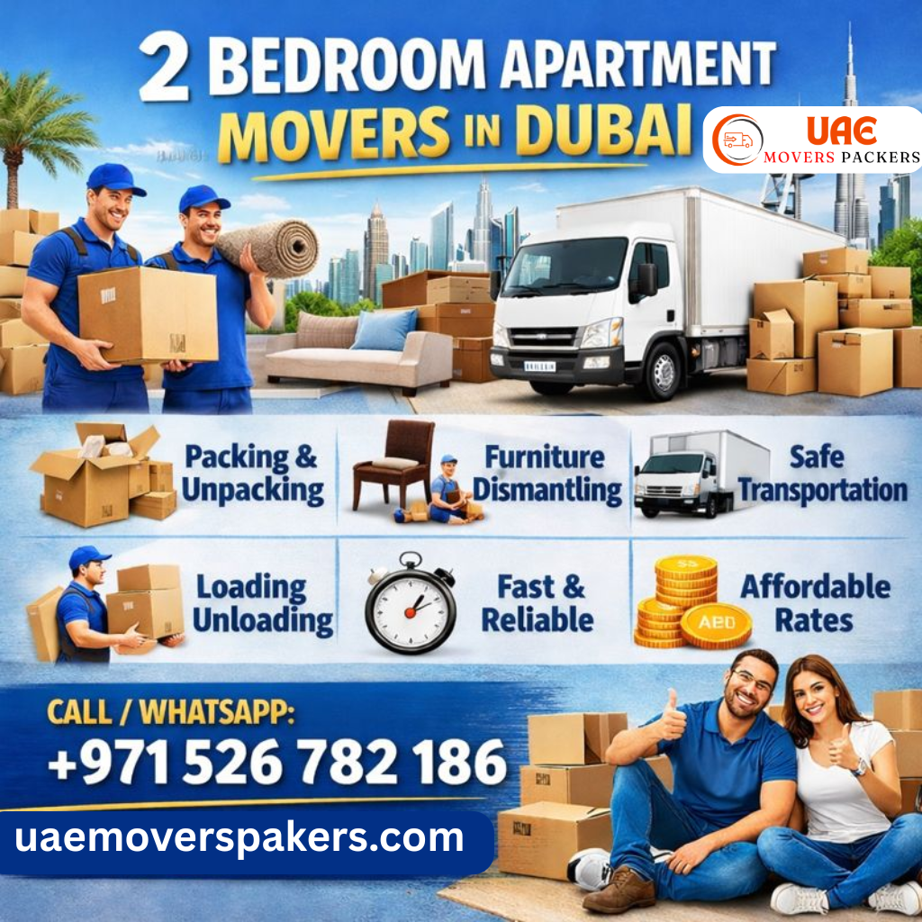 2 bedroom apartment movers in Dubai
