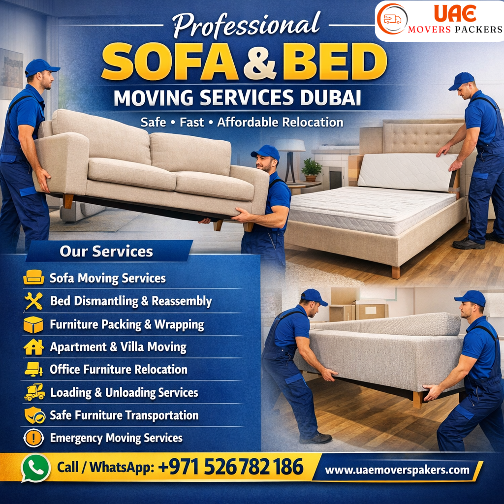 professional sofa and bed moving services Dubai